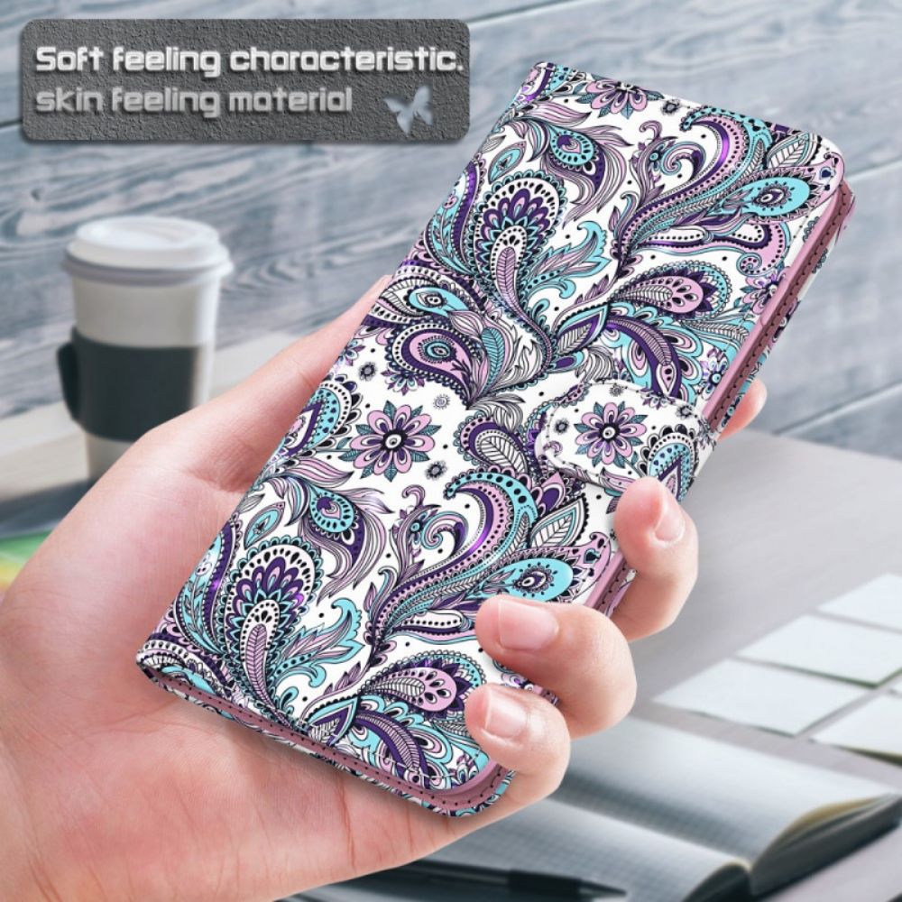 Flip Case Für Samsung Galaxy S22 Plus 5G Blumenmuster