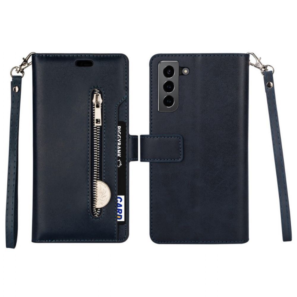 Flip Case Für Samsung Galaxy S22 Plus 5G Brieftasche Und Lanyard