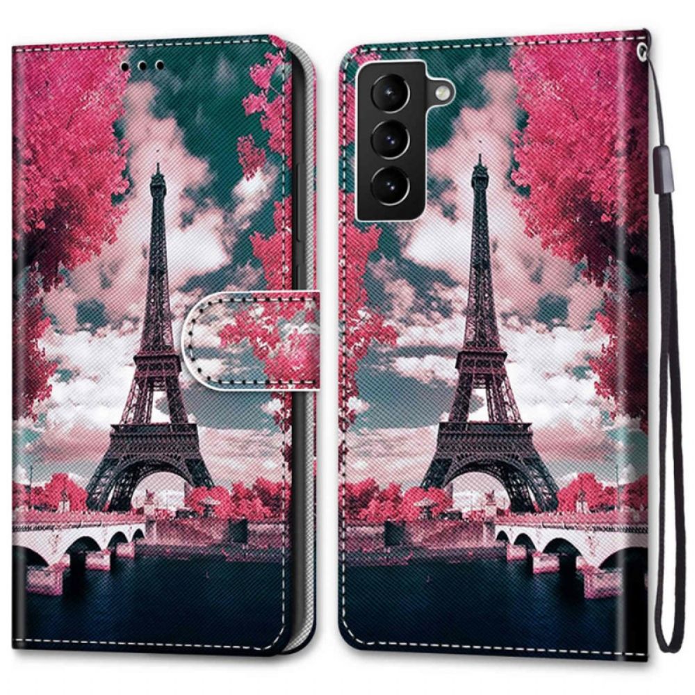 Flip Case Für Samsung Galaxy S22 Plus 5G Eiffelturm Im Sommer