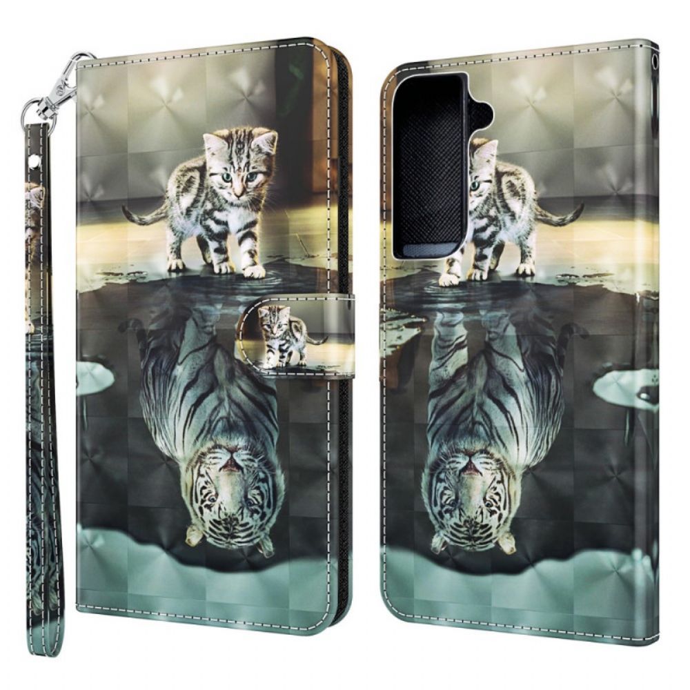 Flip Case Für Samsung Galaxy S22 Plus 5G Ernst Der Tiger