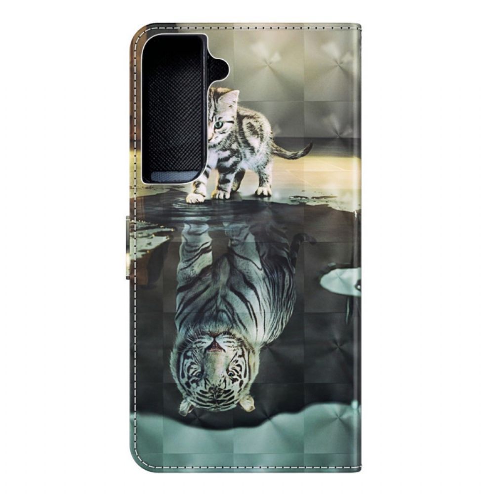 Flip Case Für Samsung Galaxy S22 Plus 5G Ernst Der Tiger