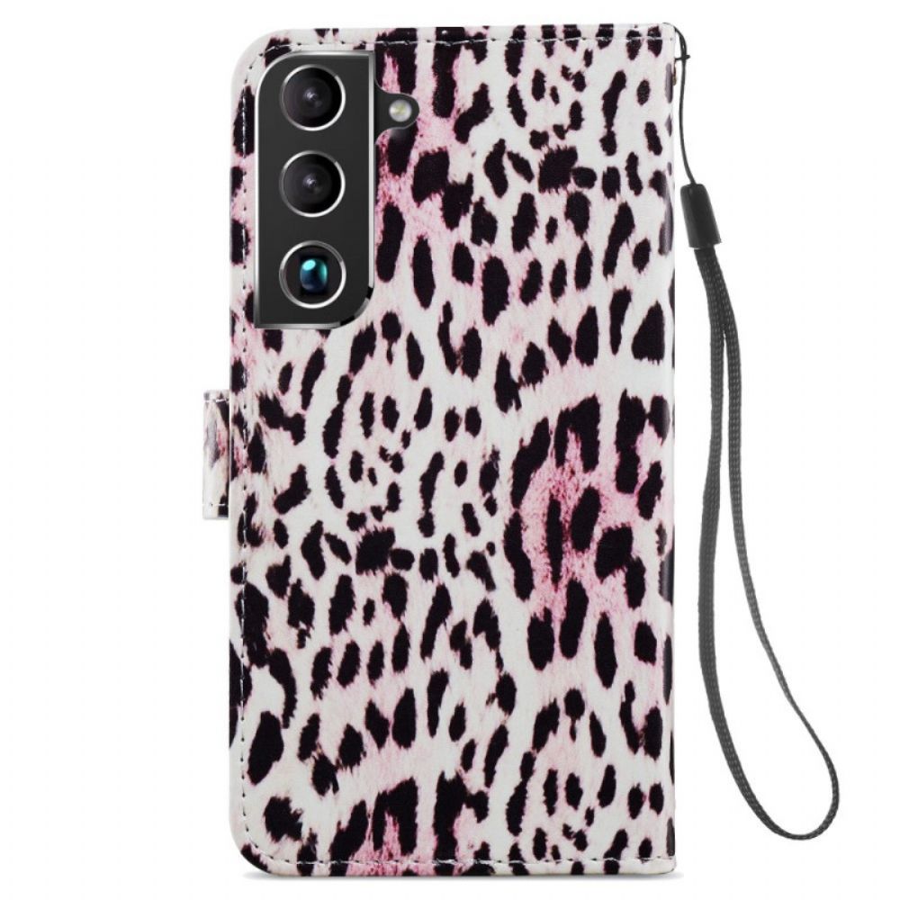 Flip Case Für Samsung Galaxy S22 Plus 5G Leopardenmuster