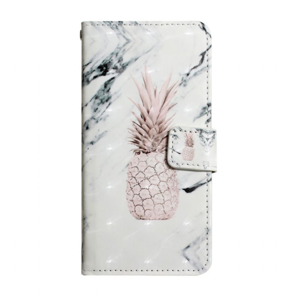 Flip Case Für Samsung Galaxy S22 Plus 5G Lichtpunkt Ananas