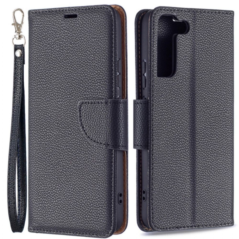 Flip Case Für Samsung Galaxy S22 Plus 5G Flip Case Litschi-klappe Schräg