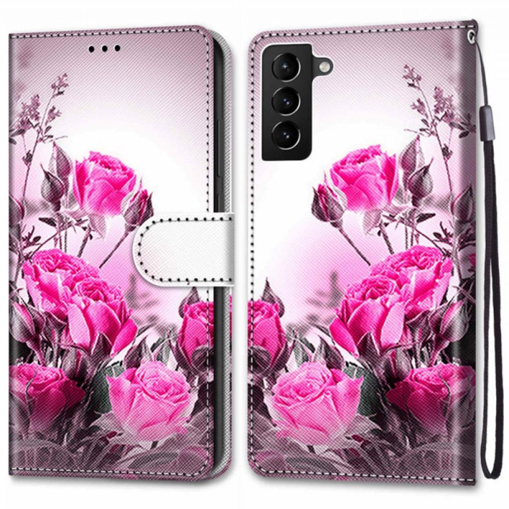 Flip Case Für Samsung Galaxy S22 Plus 5G Magische Blumen