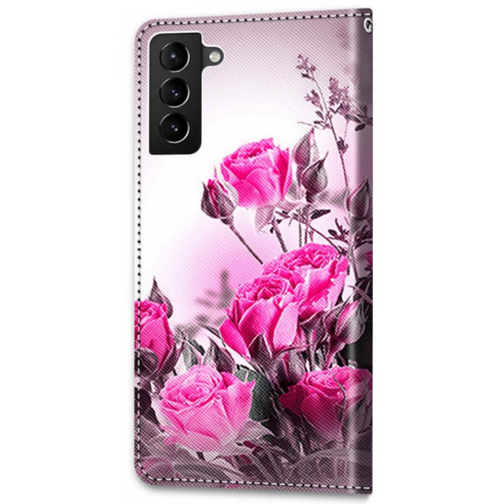 Flip Case Für Samsung Galaxy S22 Plus 5G Magische Blumen