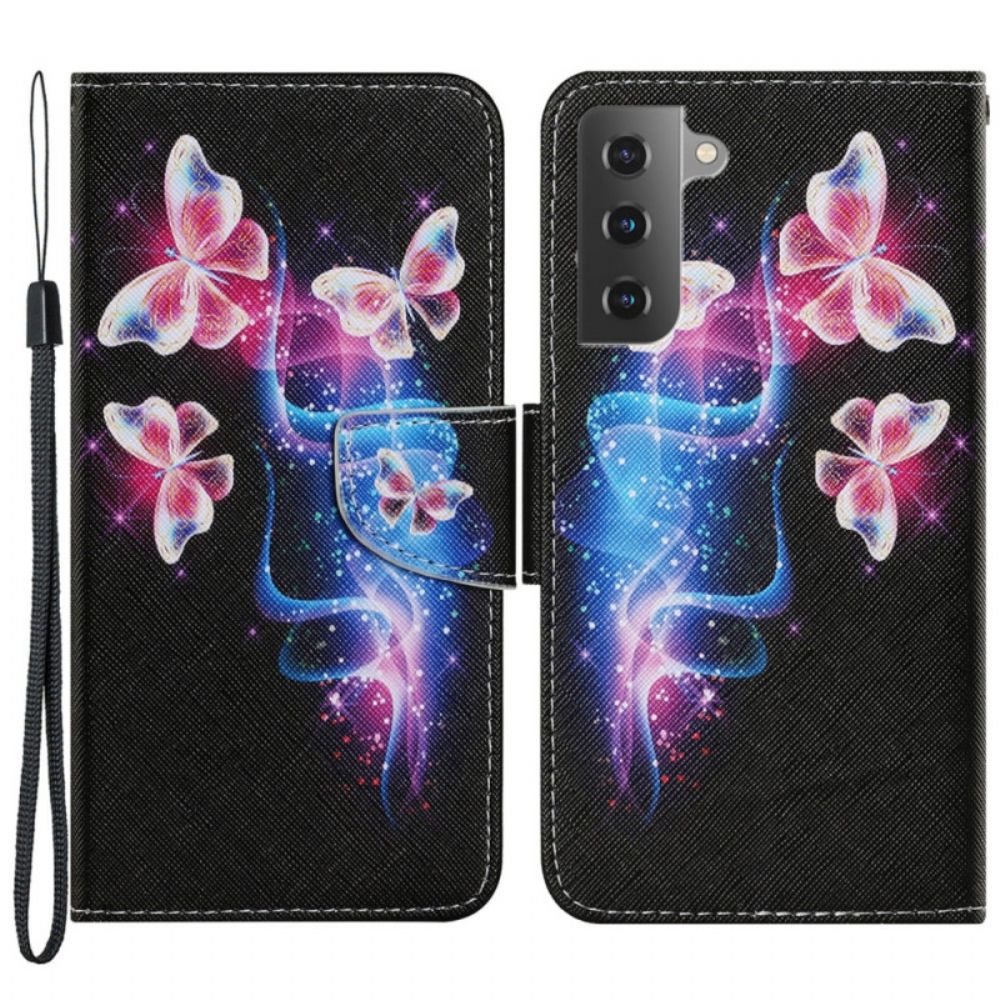 Flip Case Für Samsung Galaxy S22 Plus 5G Magische Schmetterlinge