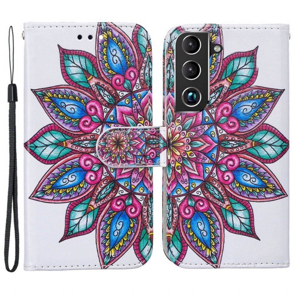 Flip Case Für Samsung Galaxy S22 Plus 5G Mandala Gezeichnet