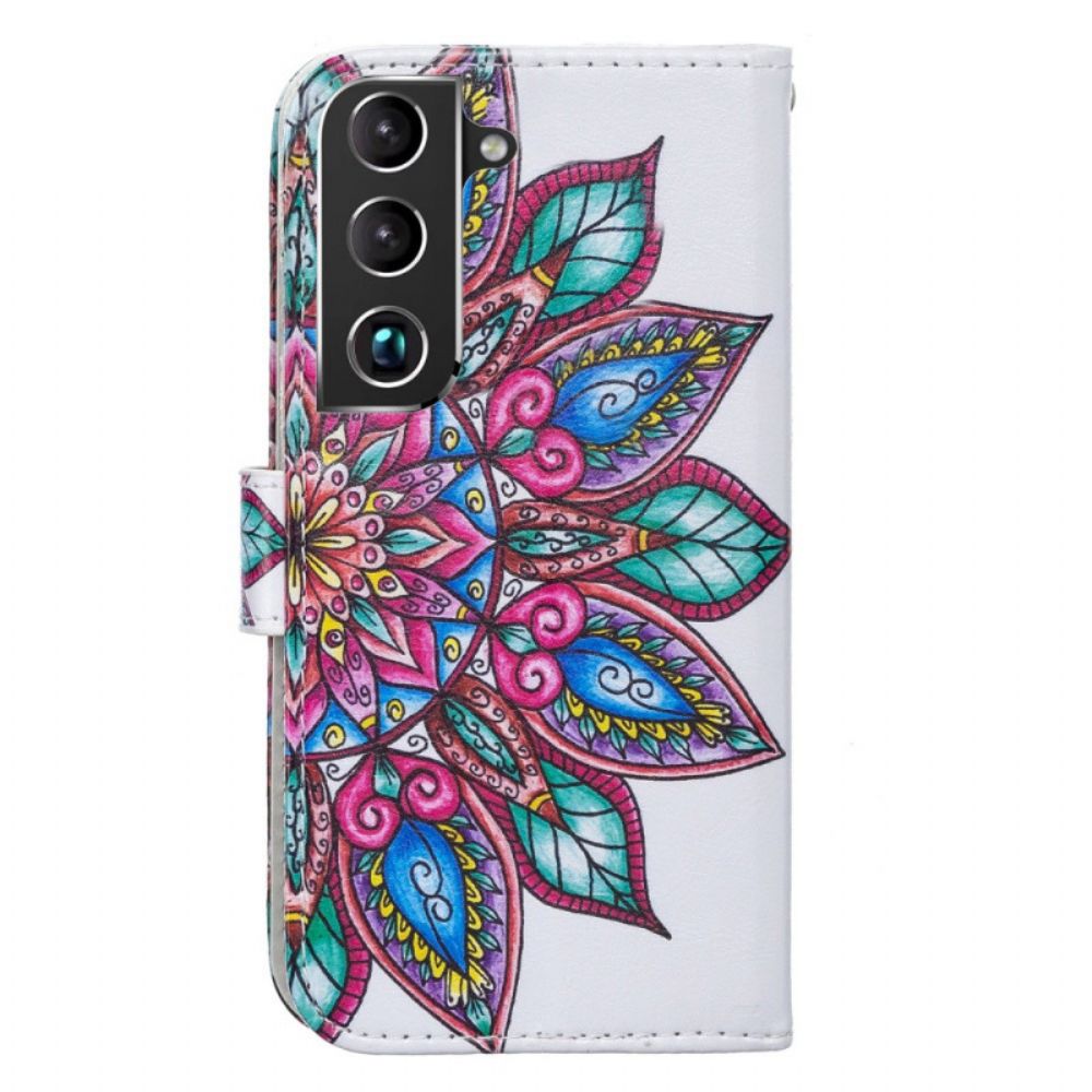 Flip Case Für Samsung Galaxy S22 Plus 5G Mandala Gezeichnet