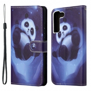 Flip Case Für Samsung Galaxy S22 Plus 5G Mit Kordel Tanga Space Panda