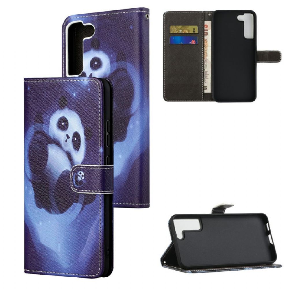 Flip Case Für Samsung Galaxy S22 Plus 5G Mit Kordel Tanga Space Panda