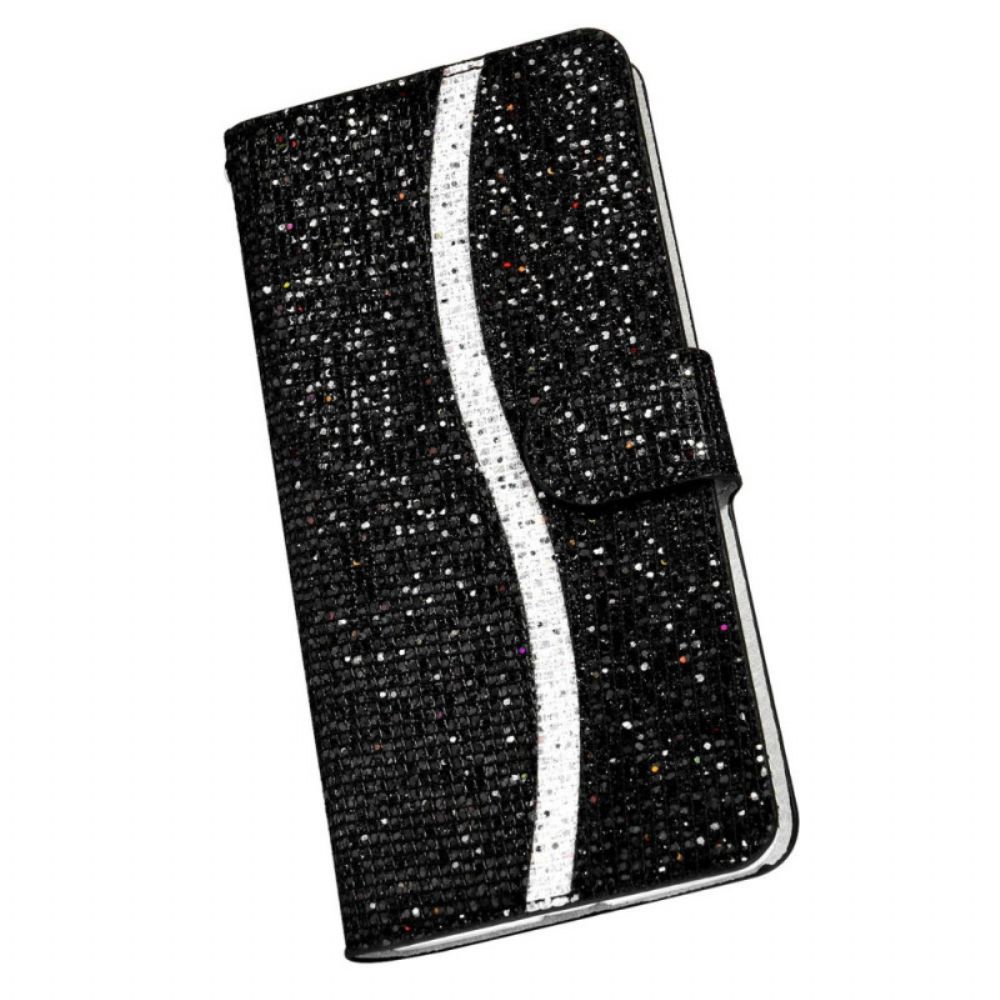 Flip Case Für Samsung Galaxy S22 Plus 5G Pailletten S-design