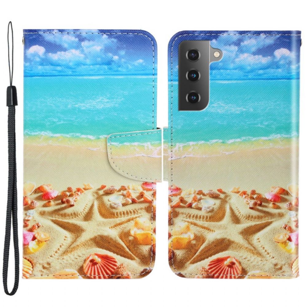 Flip Case Für Samsung Galaxy S22 Plus 5G Seestern Aus Kunstleder