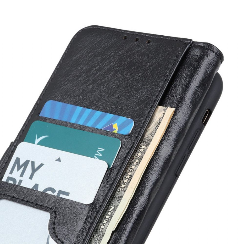 Flip Case Für Samsung Galaxy S22 Plus 5G Texturiertes Kunstleder