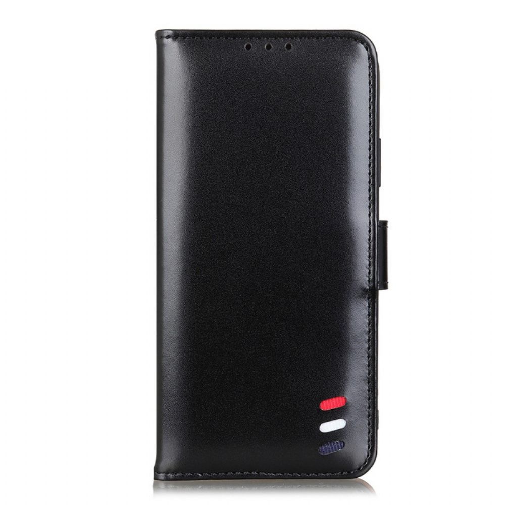 Flip Case Für Samsung Galaxy S22 Plus 5G Tricolor Ledereffekt