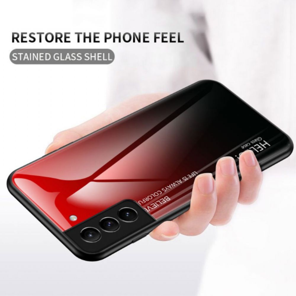 Handyhülle Für Samsung Galaxy S22 Plus 5G Hallo Tempered Glass