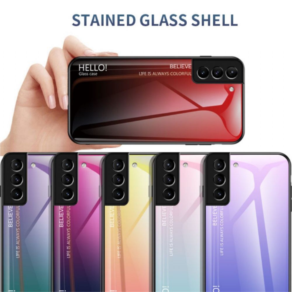 Handyhülle Für Samsung Galaxy S22 Plus 5G Hallo Tempered Glass