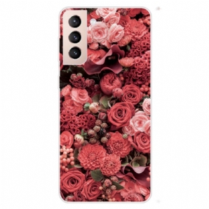 Handyhülle Für Samsung Galaxy S22 Plus 5G Rosa Blumen