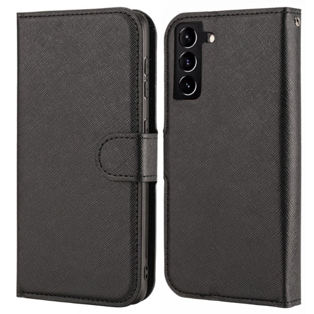 Hülle Flip Case Für Samsung Galaxy S22 Plus 5G Texturiert Mit Abnehmbarem