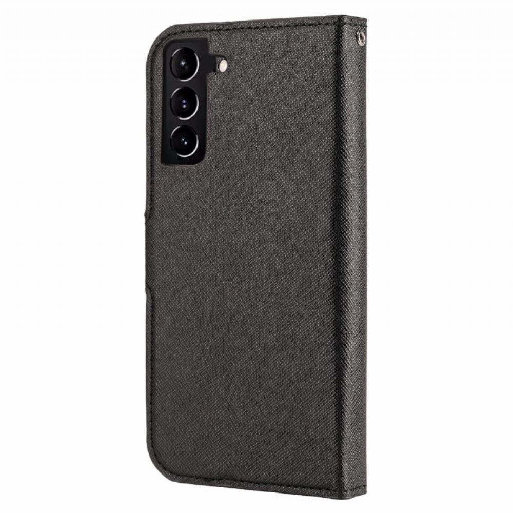 Hülle Flip Case Für Samsung Galaxy S22 Plus 5G Texturiert Mit Abnehmbarem