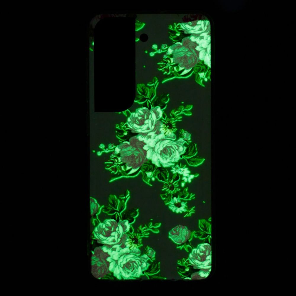 Hülle Für Samsung Galaxy S22 Plus 5G Fluoreszierende Freiheitsblumen