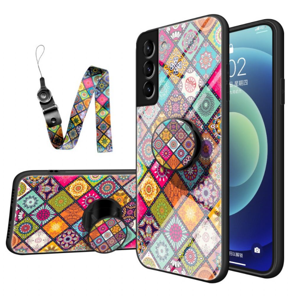 Hülle Für Samsung Galaxy S22 Plus 5G Magnetischer Patchwork-halter