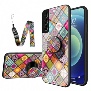 Hülle Für Samsung Galaxy S22 Plus 5G Magnetischer Patchwork-halter