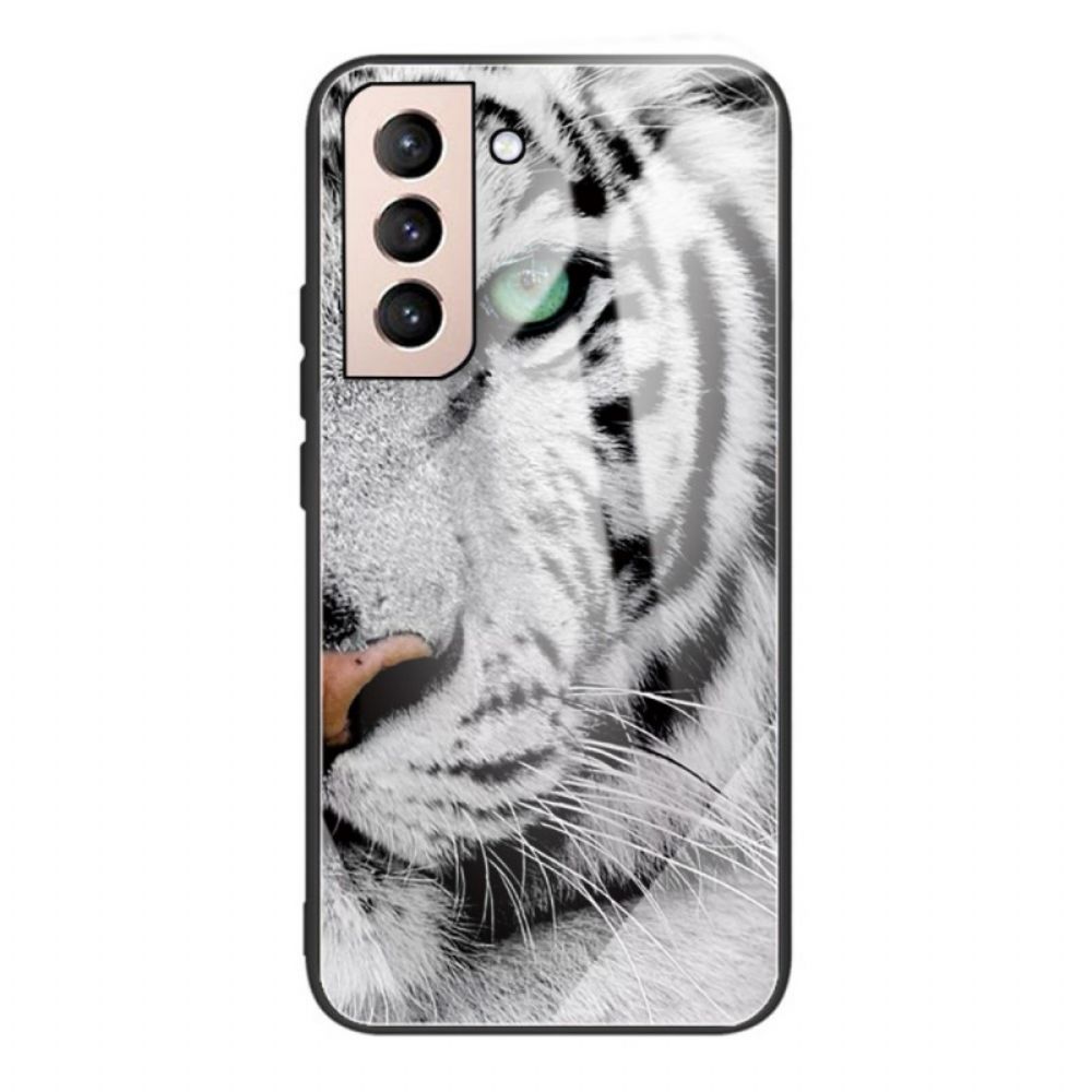 Hülle Für Samsung Galaxy S22 Plus 5G Tiger Gehärtetes Glas