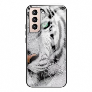 Hülle Für Samsung Galaxy S22 Plus 5G Tiger Gehärtetes Glas