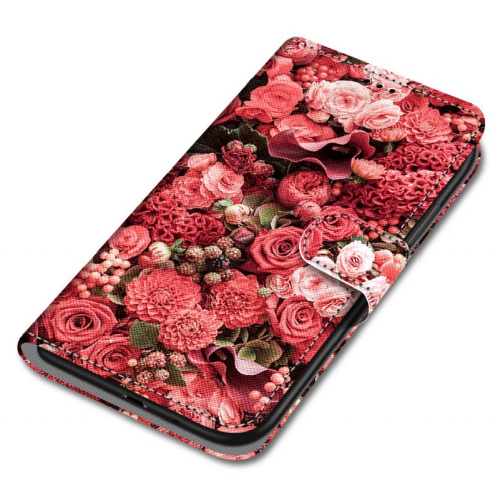 Lederhüllen Für Samsung Galaxy S22 Plus 5G Blumenromantik