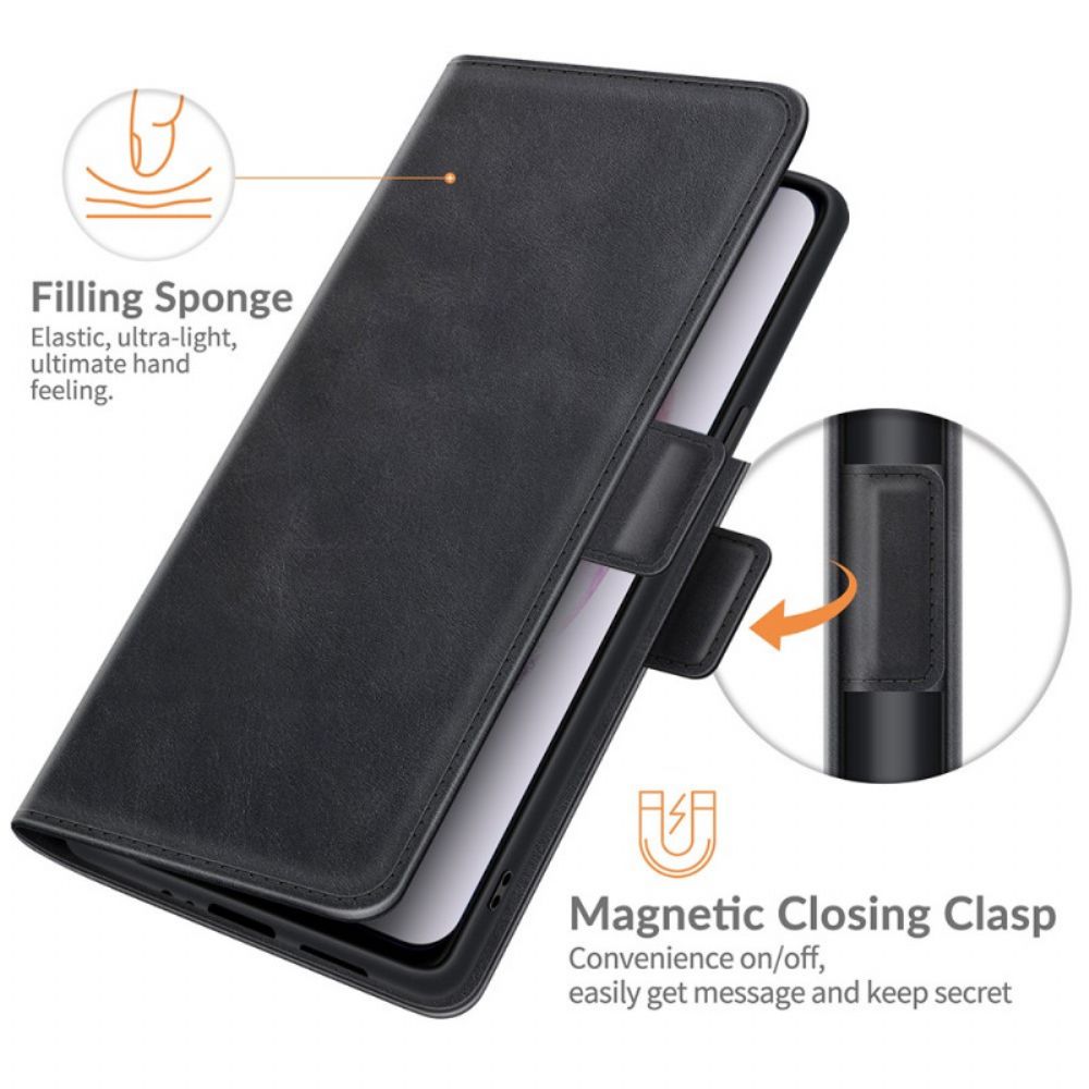 Lederhüllen Für Samsung Galaxy S22 Plus 5G Flip Case Design Mit Doppelter Klappe