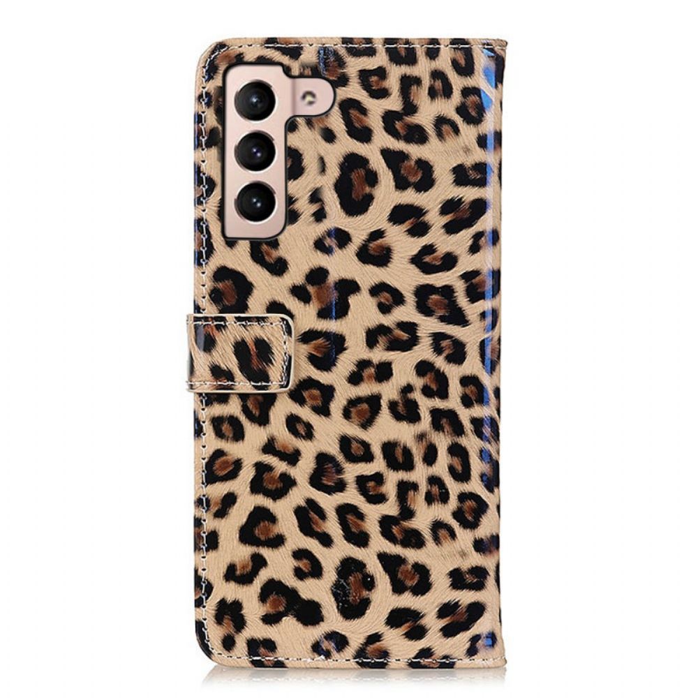 Lederhüllen Für Samsung Galaxy S22 Plus 5G Leopard