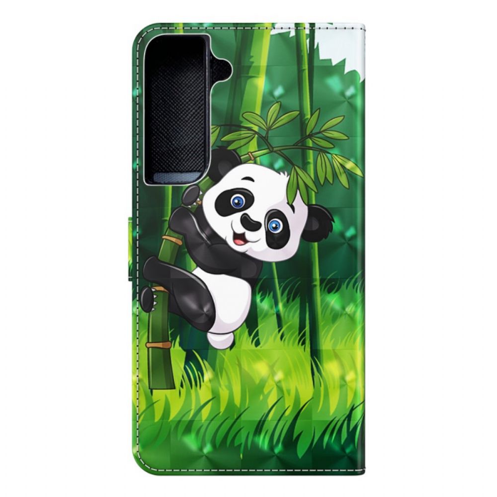 Lederhüllen Für Samsung Galaxy S22 Plus 5G Panda Und Bambus