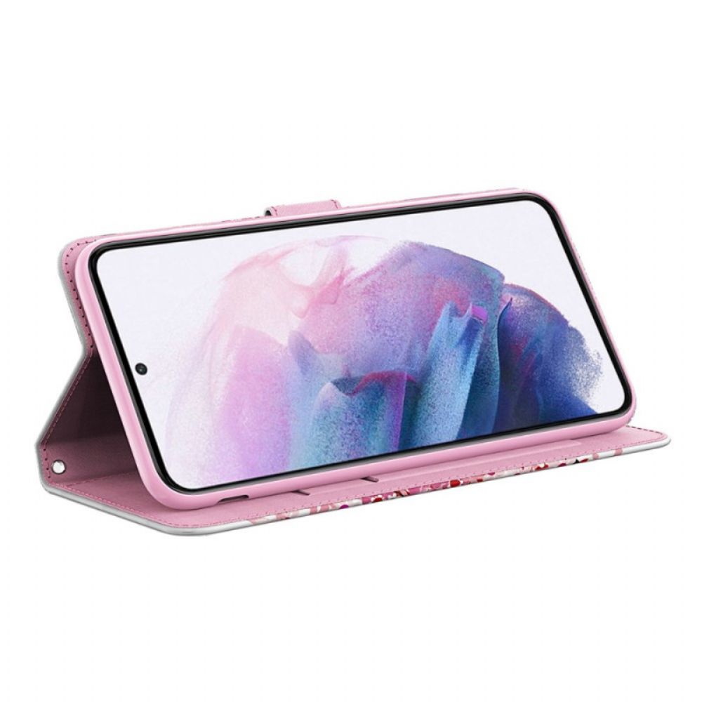 Lederhüllen Für Samsung Galaxy S22 Plus 5G Rosa Baum