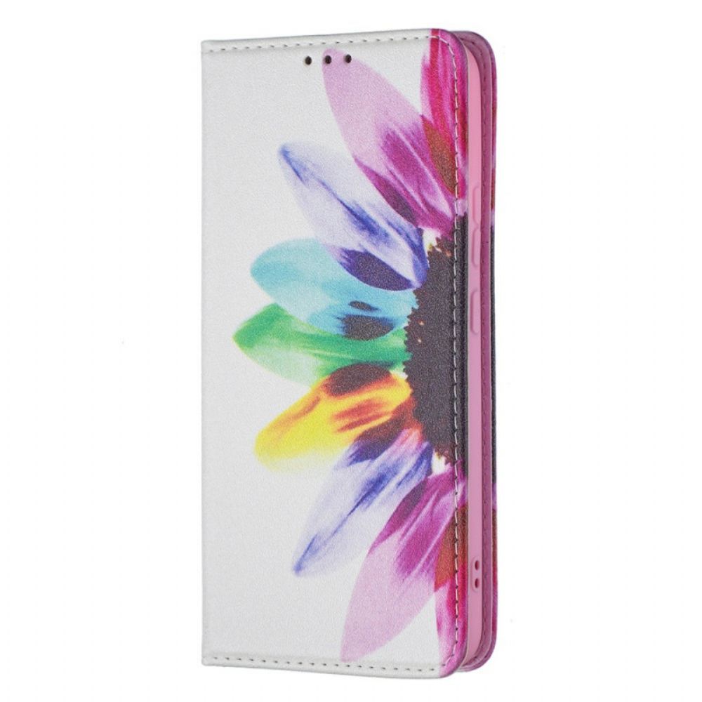 Schutzhülle Für Samsung Galaxy S22 Plus 5G Flip Case Aquarell Blume