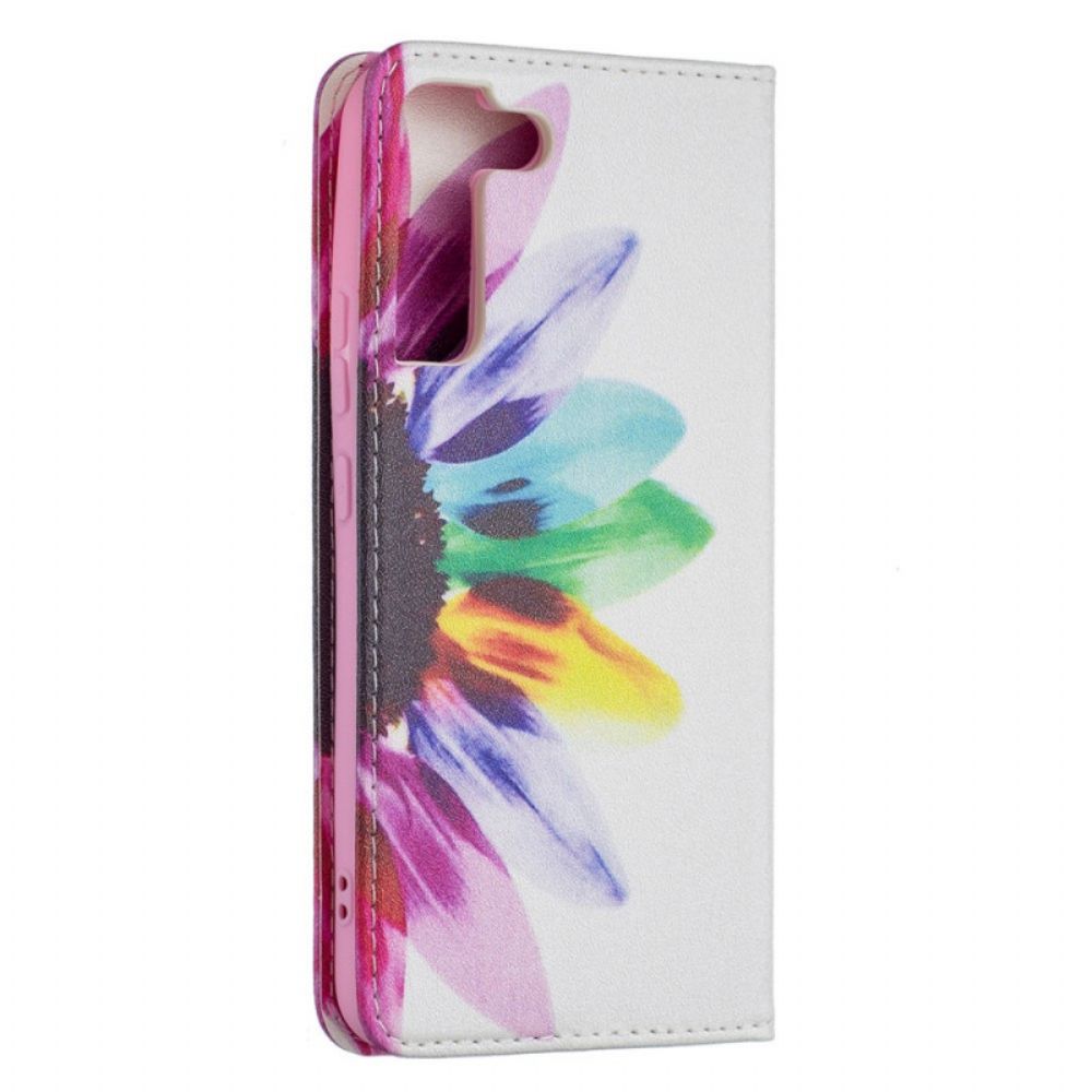 Schutzhülle Für Samsung Galaxy S22 Plus 5G Flip Case Aquarell Blume