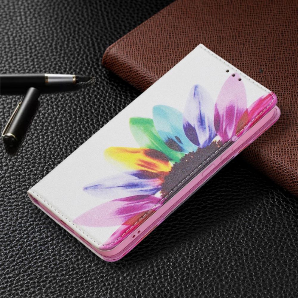 Schutzhülle Für Samsung Galaxy S22 Plus 5G Flip Case Aquarell Blume