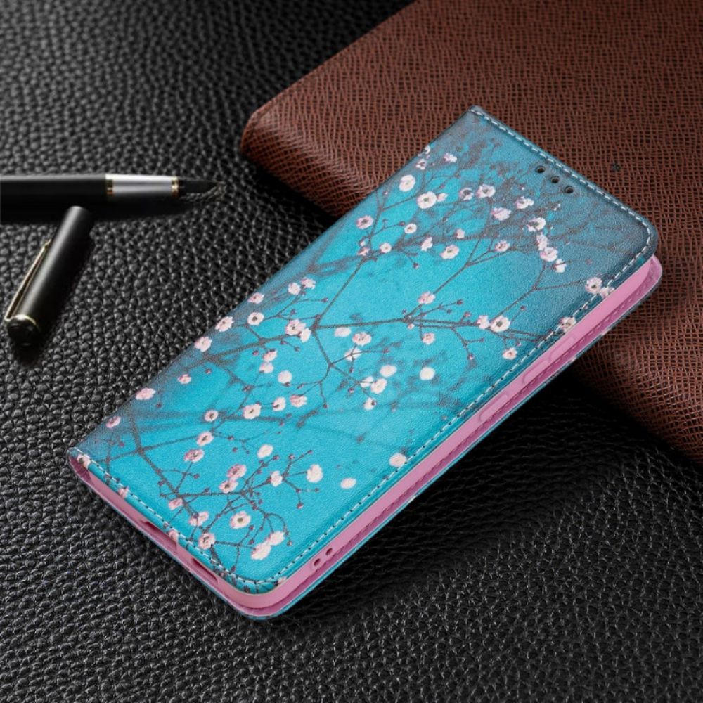 Schutzhülle Für Samsung Galaxy S22 Plus 5G Flip Case Blühende Zweige