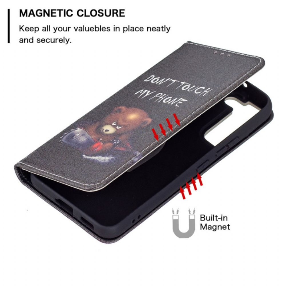 Schutzhülle Für Samsung Galaxy S22 Plus 5G Flip Case Gefährlicher Bär