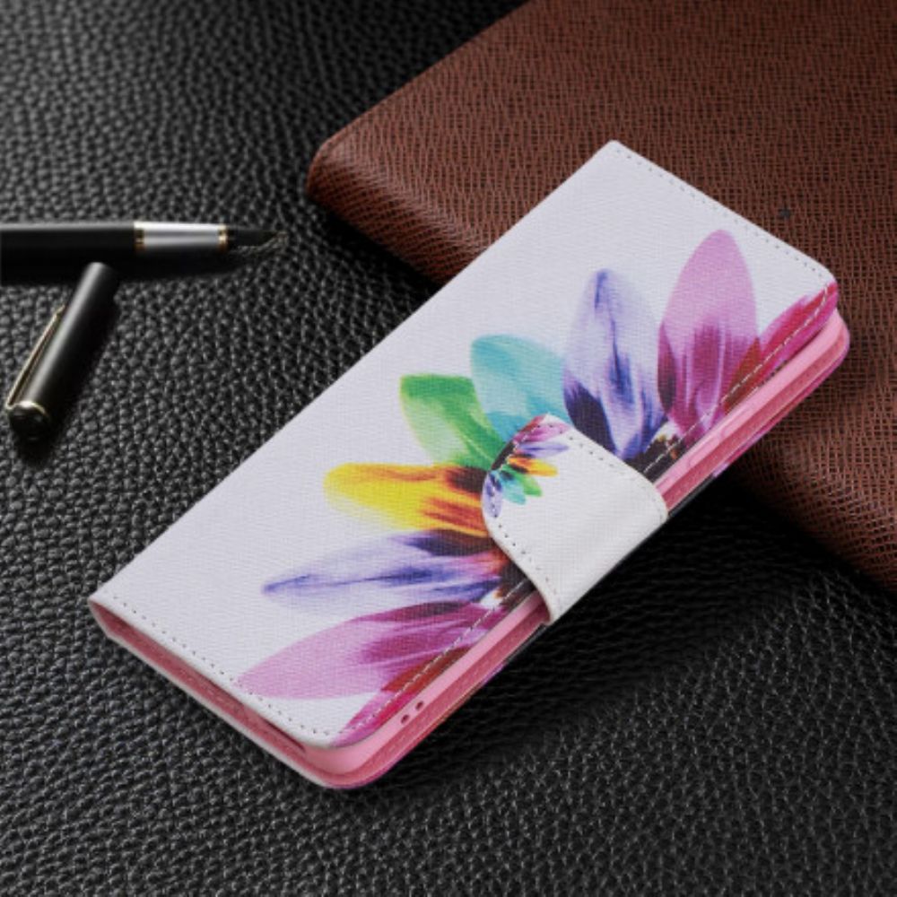 Flip Case Für Huawei P50 Pro Aquarell Blume