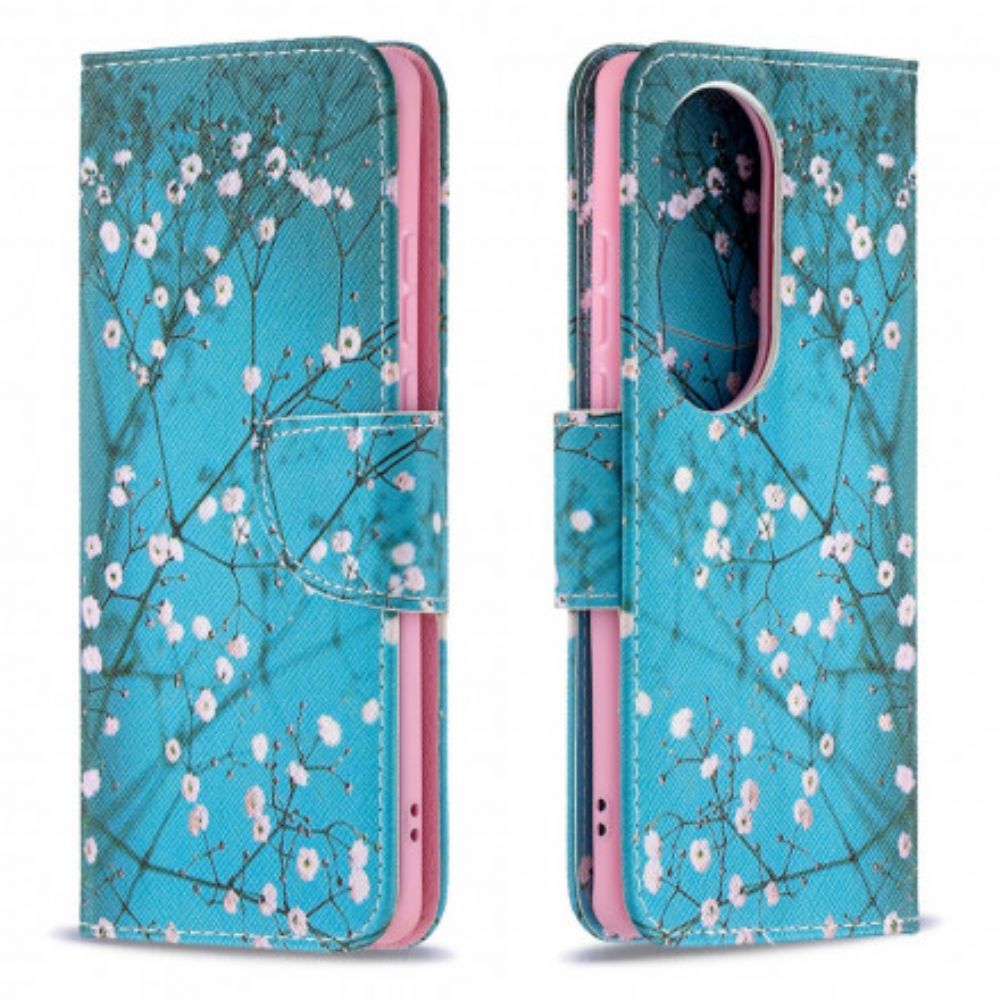 Flip Case Für Huawei P50 Pro Blühender Baum