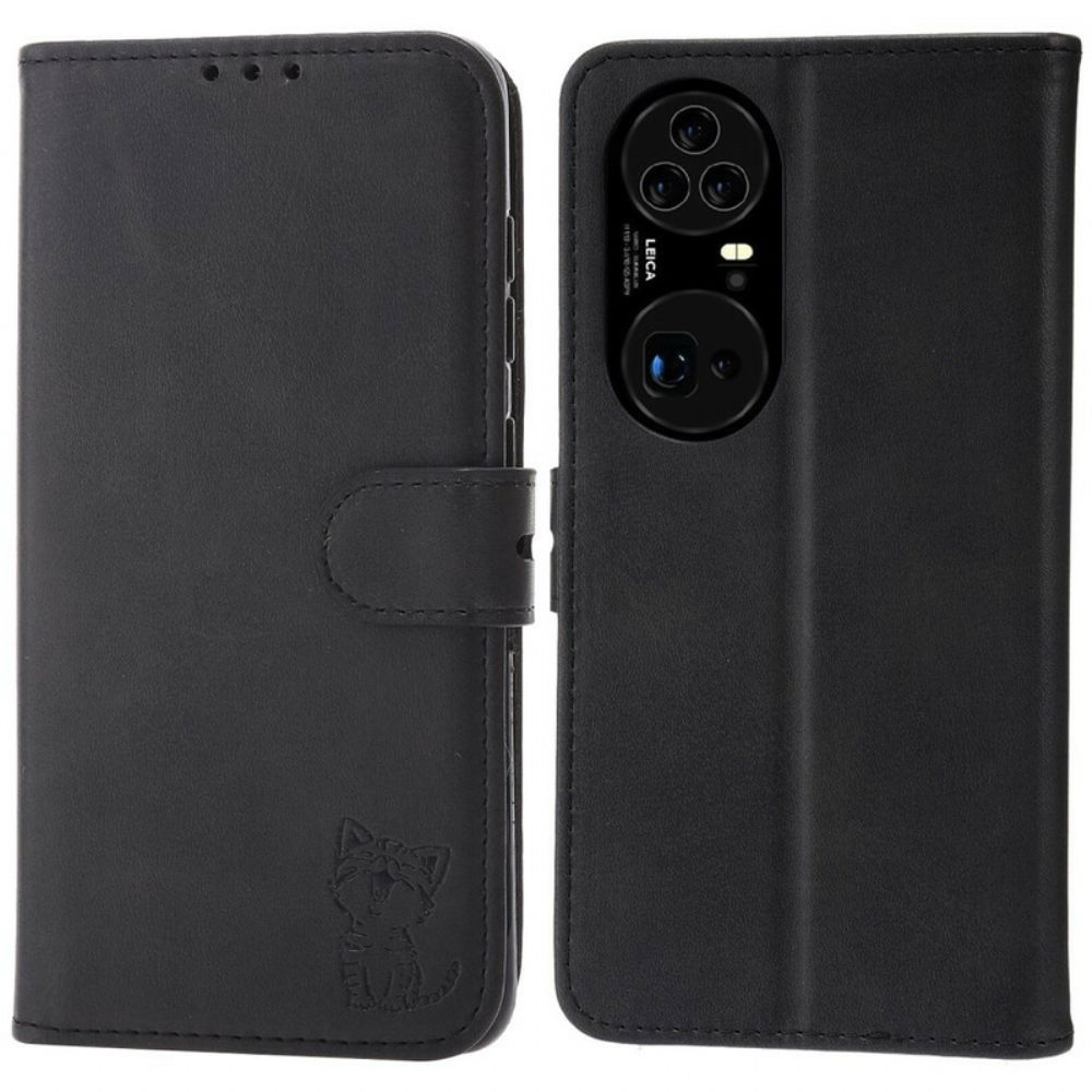 Flip Case Für Huawei P50 Pro Kätzchen Aus Kunstleder