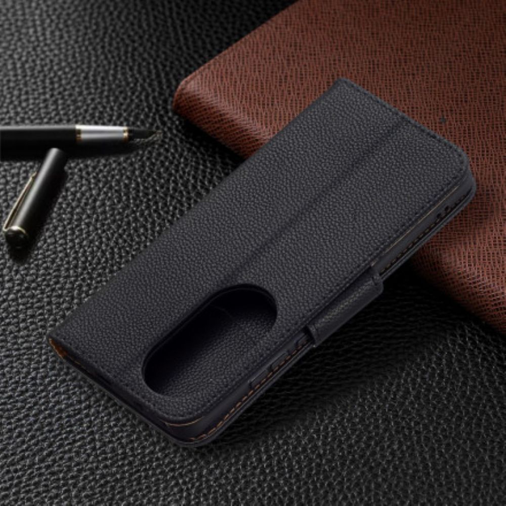 Flip Case Für Huawei P50 Pro Flip Case Litschi-klappe Schräg