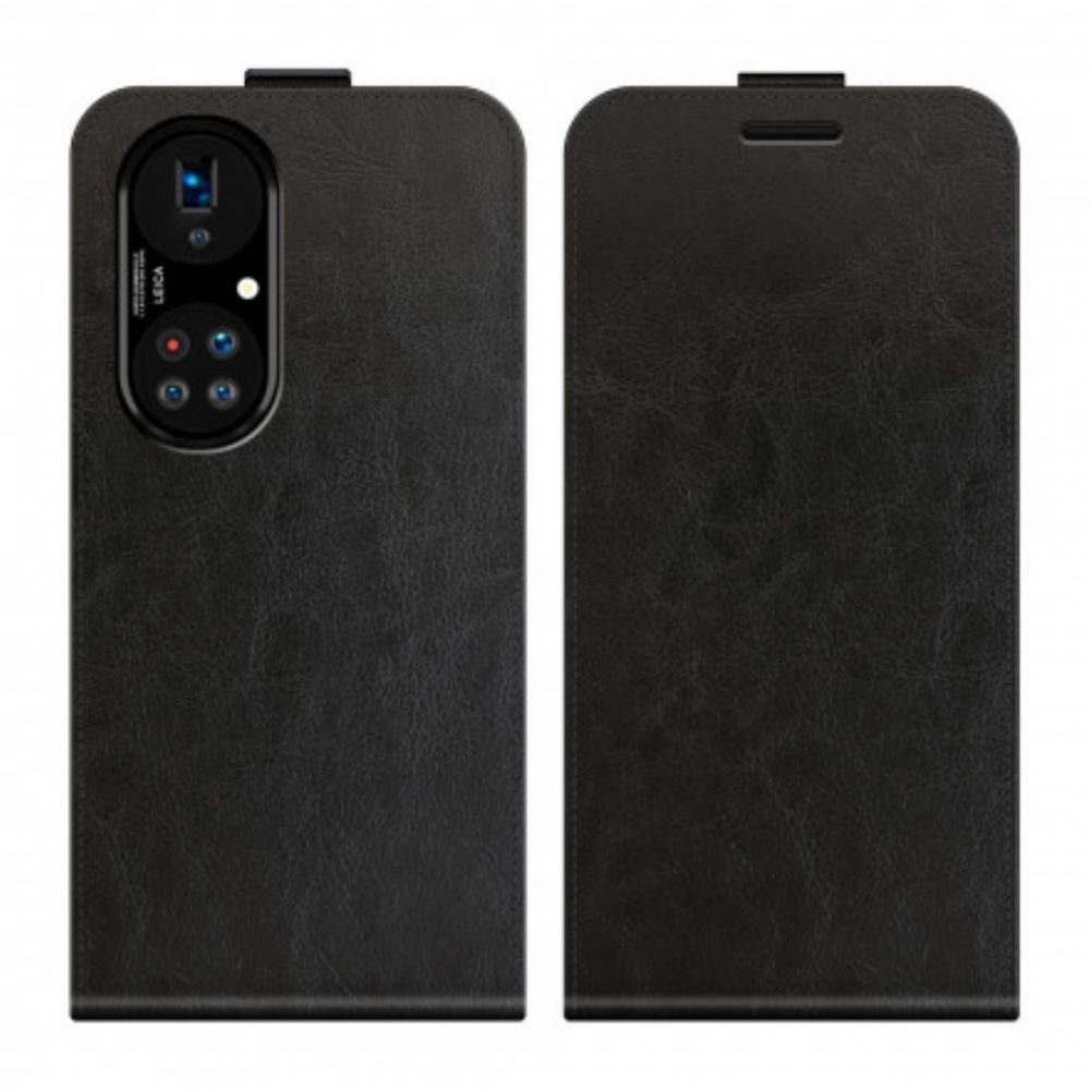 Flip Case Für Huawei P50 Pro Flip Case Vertikaler Überschlag In Lederoptik