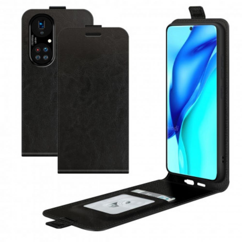 Flip Case Für Huawei P50 Pro Flip Case Vertikaler Überschlag In Lederoptik