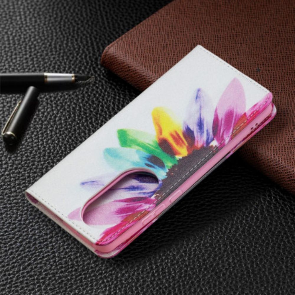 Schutzhülle Für Huawei P50 Pro Flip Case Aquarell Blume