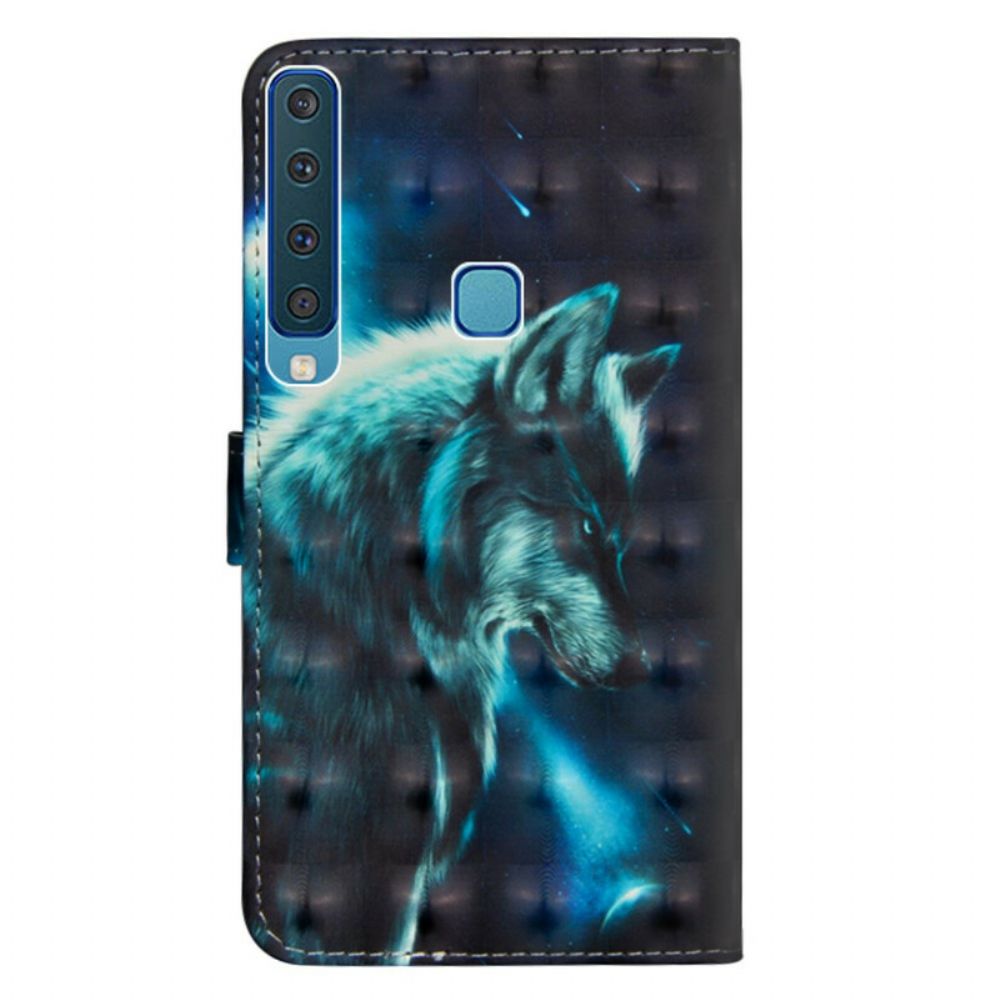 Lederhüllen Für Samsung Galaxy A9 Majestätischer Wolf