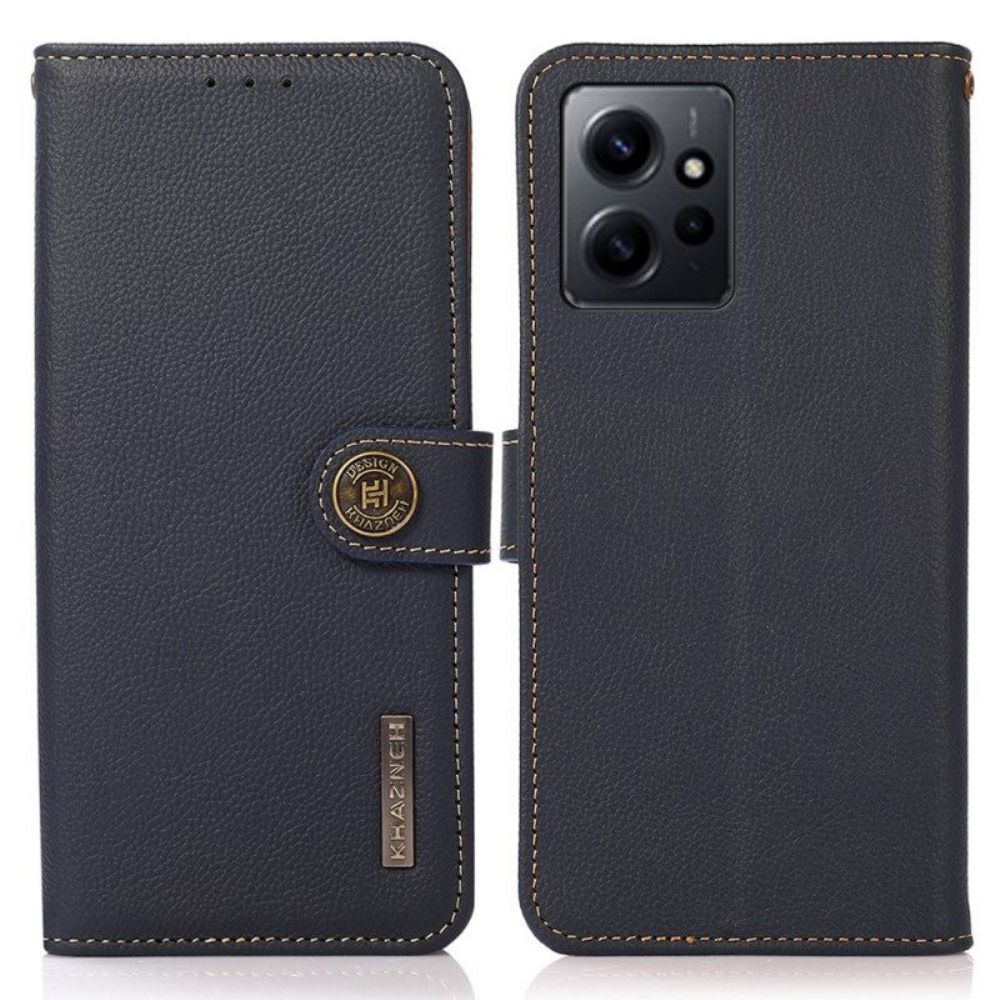 Flip Case Für Xiaomi Redmi Note 12 4G Echtes Leder Khazneh Rfid