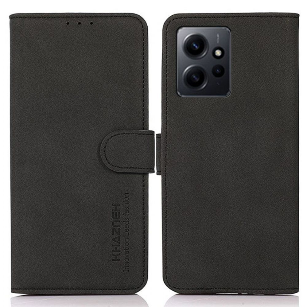 Flip Case Für Xiaomi Redmi Note 12 4G Khazneh-ledereffekt