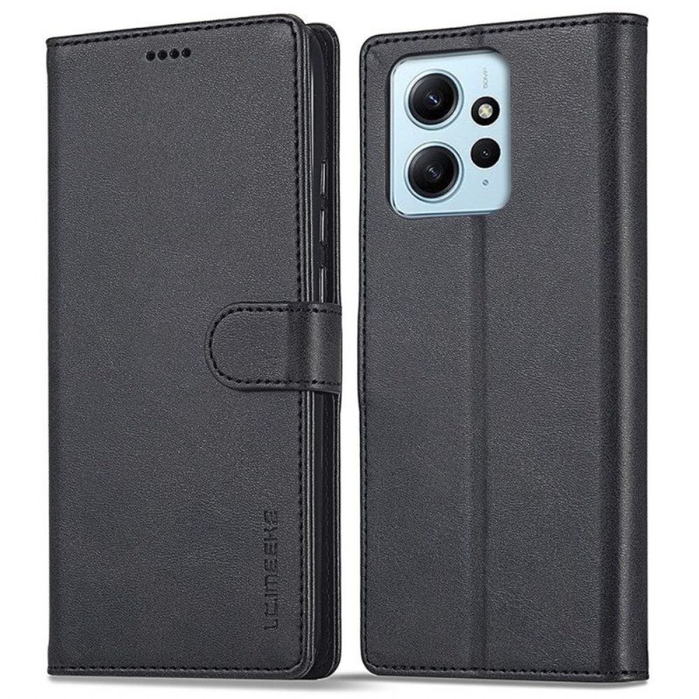 Flip Case Für Xiaomi Redmi Note 12 4G Ledereffekt Lc.imeeke